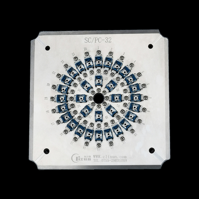 Placa de pulido S136 de acero inoxidable de la fibra óptica del conector de 32 SC portuarios/de la PC