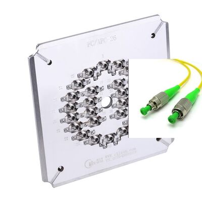 Acero inoxidable 26 puerto FC APC equipo de pulido para la alta eficiencia de la fibra óptica de pulido Jig