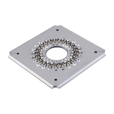 Jig de pulido de fibra óptica de 24 puertos con soporte de ferrules de 2,5 mm y construcción de acero inoxidable S136 para uso FTTH