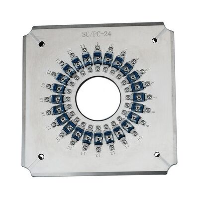 24 Puerto SC UPC Fijación de pulido de fibra óptica con acero inoxidable endurecido S136 y pérdida de inserción ≤ 0,20 dB