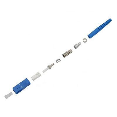 Conectores azules del cordón de remiendo de la fibra