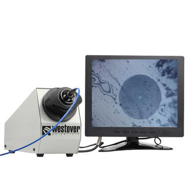 microscopio de la inspección de la fibra óptica 20X, microscopio de fibra óptica con la reproducción de vídeo