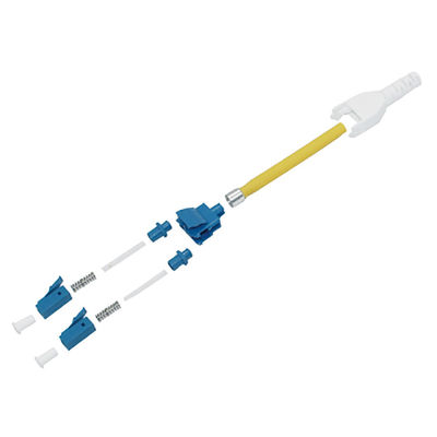 Tire del conector DX milímetro OM3 OM4 3.0m m del Lc Uniboot de la prueba