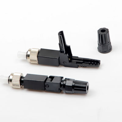 Ftth negro integró el conector rápido unimodal de los conectores de cable de fribra óptica