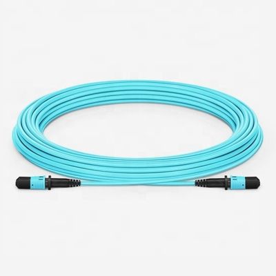 Cordón de remiendo bajo de la fibra del PDL Om3, tipo femenino cable de fribra óptica con varios modos de funcionamiento de MPO de B LSZH