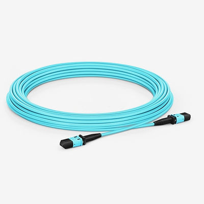 Cordón de remiendo bajo de la fibra del PDL Om3, tipo femenino cable de fribra óptica con varios modos de funcionamiento de MPO de B LSZH