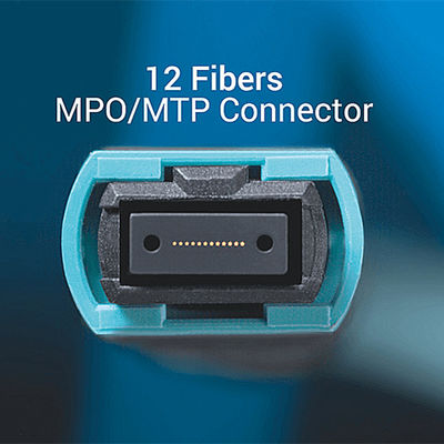 Cordón de remiendo bajo de la fibra del PDL Om3, tipo femenino cable de fribra óptica con varios modos de funcionamiento de MPO de B LSZH