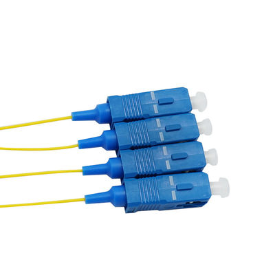 cable a dos caras de la coleta del Sc Upc del cordón de remiendo de la fibra óptica del Pvc G652d del 1m 0.9m m