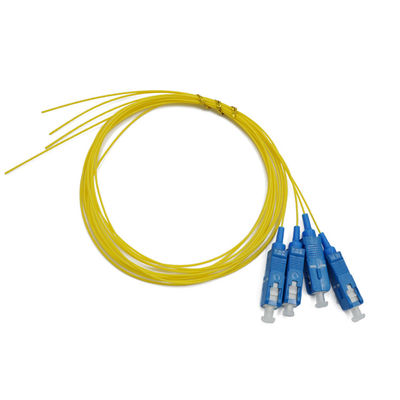 cable a dos caras de la coleta del Sc Upc del cordón de remiendo de la fibra óptica del Pvc G652d del 1m 0.9m m