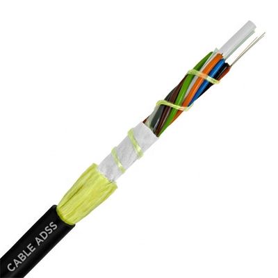 Adss 48 longitudes de palmo grande aéreas del solo modo del cable del cordón de remiendo de la fibra óptica de la base
