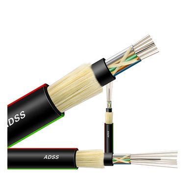 Adss 48 longitudes de palmo grande aéreas del solo modo del cable del cordón de remiendo de la fibra óptica de la base