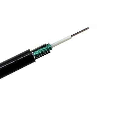 Cable aéreo del cordón de remiendo de la fibra óptica del alambre de acero de 12 corazones autosuficiente para al aire libre
