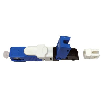 conectores rápidos de la fibra óptica de los 9/125μM Single Mode G652D para el cable de descenso de FTTH