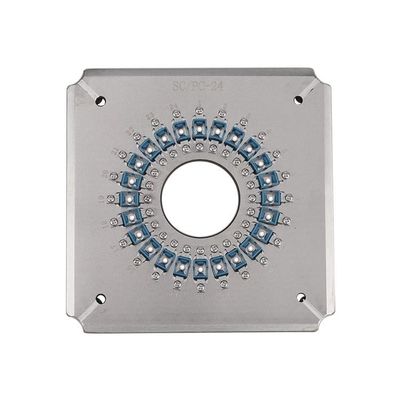 24 plantillas de pulido del accesorio del conector del SC UPC de los puertos sometidas a un tratamiento térmico para el pulidor de la fibra
