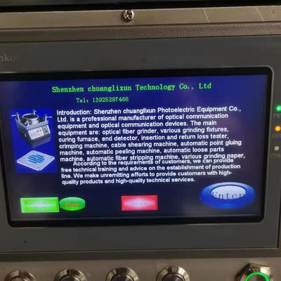 Máquina programable del conector de la fibra óptica 60w con la pantalla táctil